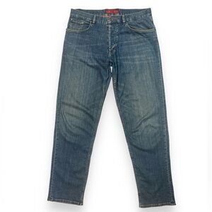 HUGO BOSS Dark Wash Relaxed Fit Button Fly Jeans 38x34